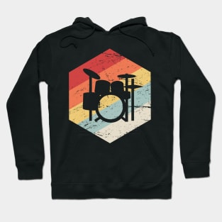 Retro 70s Drum Set Icon Hoodie